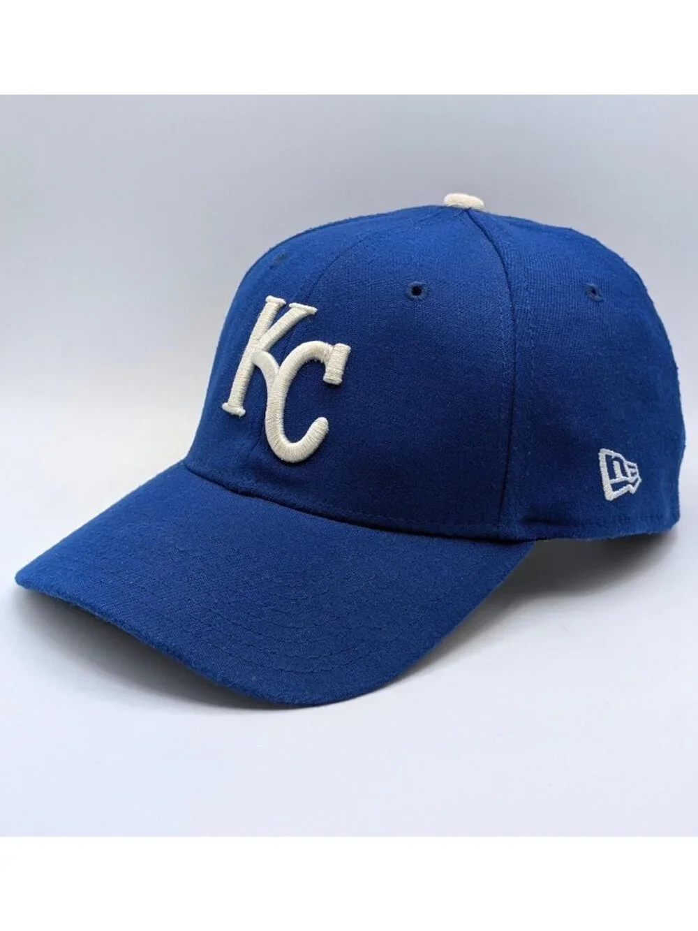 Kansas City Royals New Era 39thirty Blue Fitted S/M Stretch Baseball Hat Cap